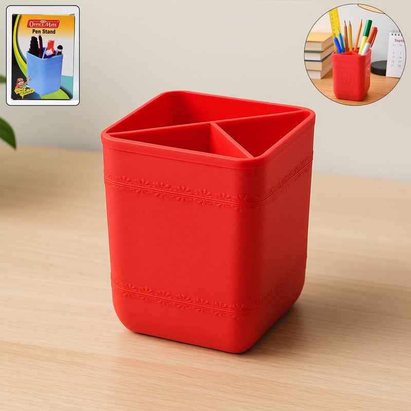 Officemate Pen Stand  Tri-section Desk Organizer Stationery Pens Office Supplies