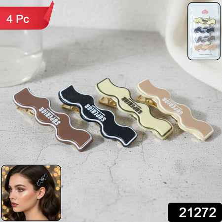 Superior Design Premium Fashion Hair Clips (4 Pc)