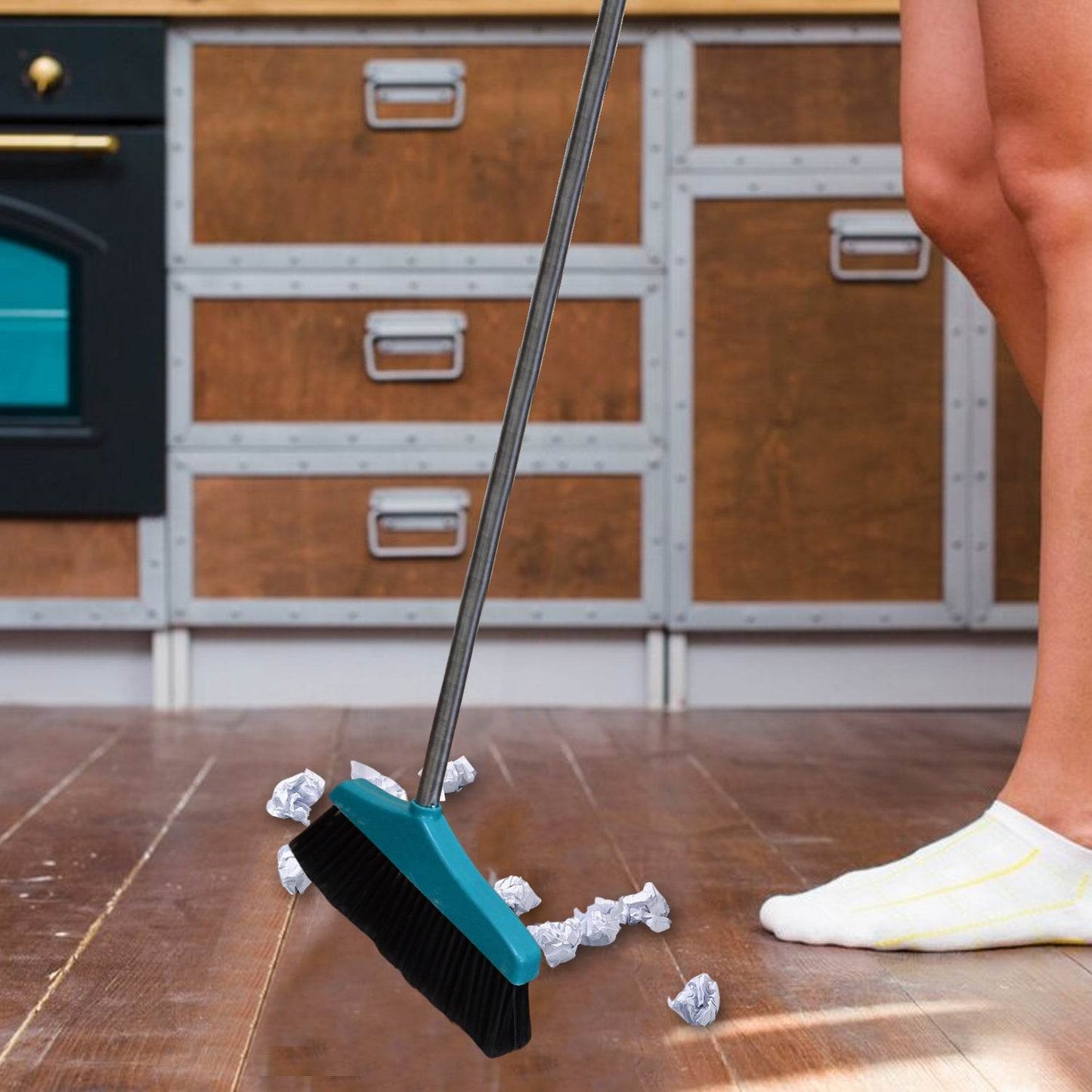 0627 Long Handle Dustpan And Brush 2 Piece Set For Sweeping Cleaning Home Office - Best Deals at BeSh Deals®