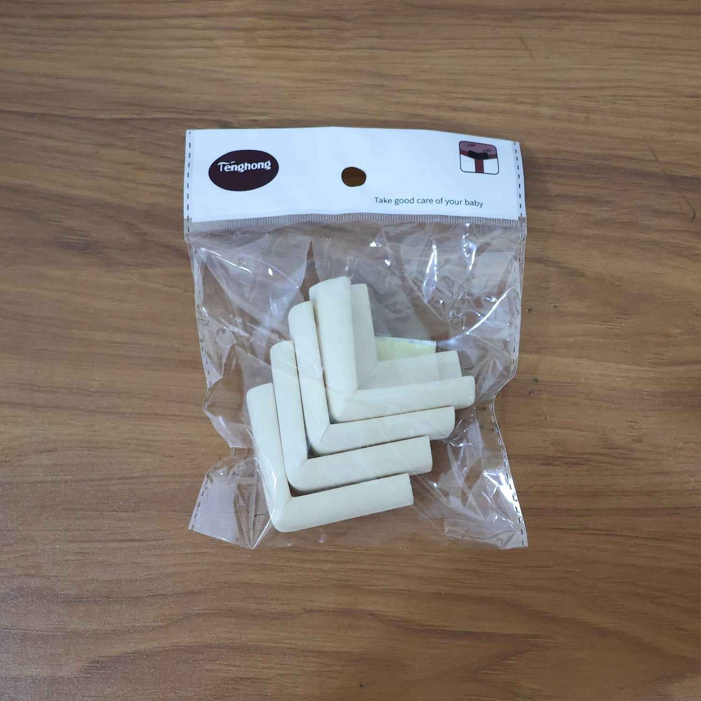 4 Pc Soft Foam Table Corner Protectors Set With Safety Tape