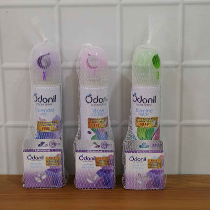 Room Spray And Air Freshener Blocks Combo Set (1 Set Mix Fragrance 220 Ml)