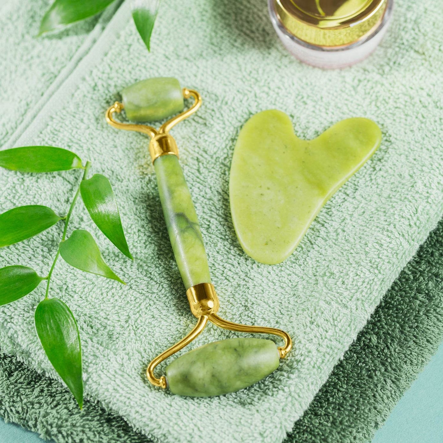 0318 Gua Sha Stone And Anti Aging Jade Roller Massager For Face Massage Natural Face Skincare Massager  Face Roller Massager For Women  Face Shaper Jade Roller And Gua Sha Set For Glowing Skin - Best Deals at BeSh Deals®
