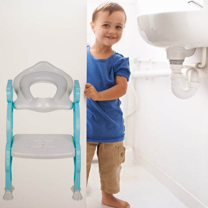 8492 2 In 1 Potty Training Toilet Seat With Step Stool Ladder For Boy And Girl Baby Toddler Kid Childrens Toilet Training Seat Chair With Soft Padded Seat And Sturdy Non-slip Wide Step Make Potty Easier For Your Kids (Multi-color) - Best Deals at BeSh Deals®