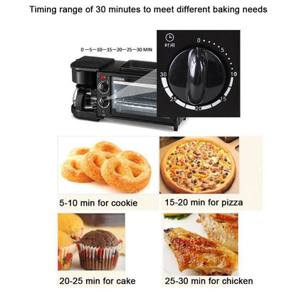 2788 3 In 1 Breakfast Maker Portable Toaster Oven Grill Pan  Coffee Maker Full Breakfast Ready At One Go - Best Deals at BeSh Deals®