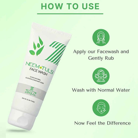 Zequz Neem  Tulsi Face Wash - (1 Pc  100 Ml)
