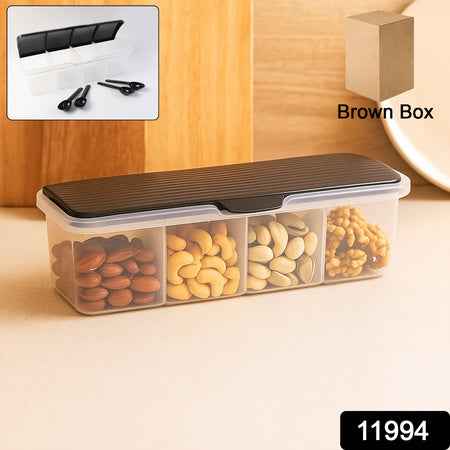 Kitchen Multipurpose Air-tight 4 Sections Storage Containers  Masala Box (1 Set)