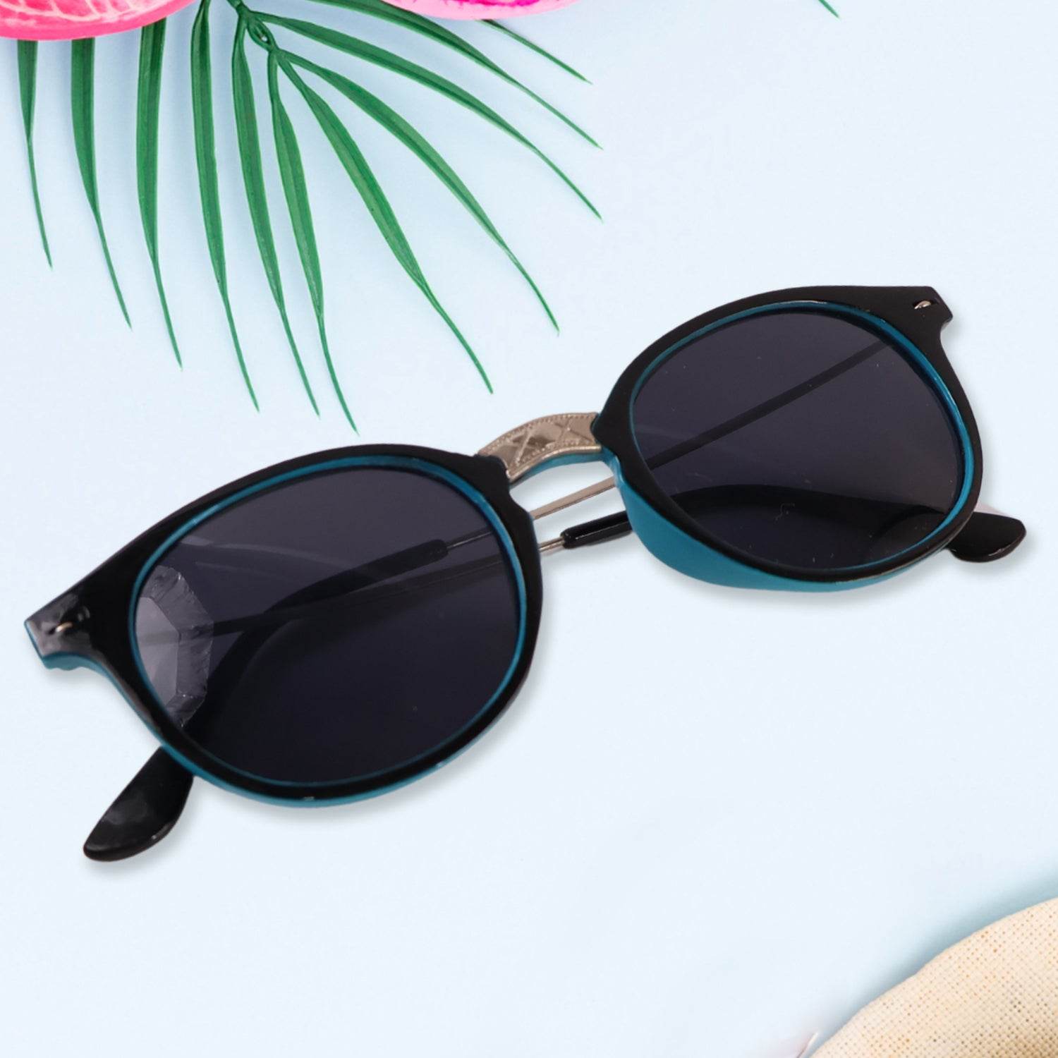 Sky Blue Uv Protected Round Sunglasses Classic Sunglasses For Men  Women Lightweight - Best Deals at BeSh Deals®