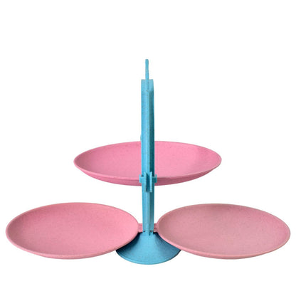 Foldable Fruit Plate Candy Dish  Multi Use Mirror Shape Dried Fruit Tray (1 Set) - by BeSh Deals® - Best Deals at BeSh Deals®