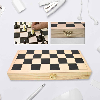 Folding Wooden Chess Board Set (30  30 Cm  1 Set)