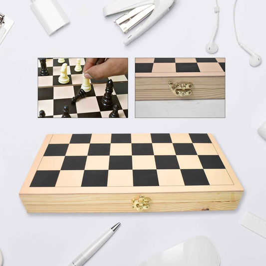 Folding Wooden Chess Board Set (30  30 Cm  1 Set)