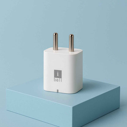 Iball Dual Usb Wall Charger 5v3.1a  High-speed Dual Port Fast Charging Adapte (1 Pc)