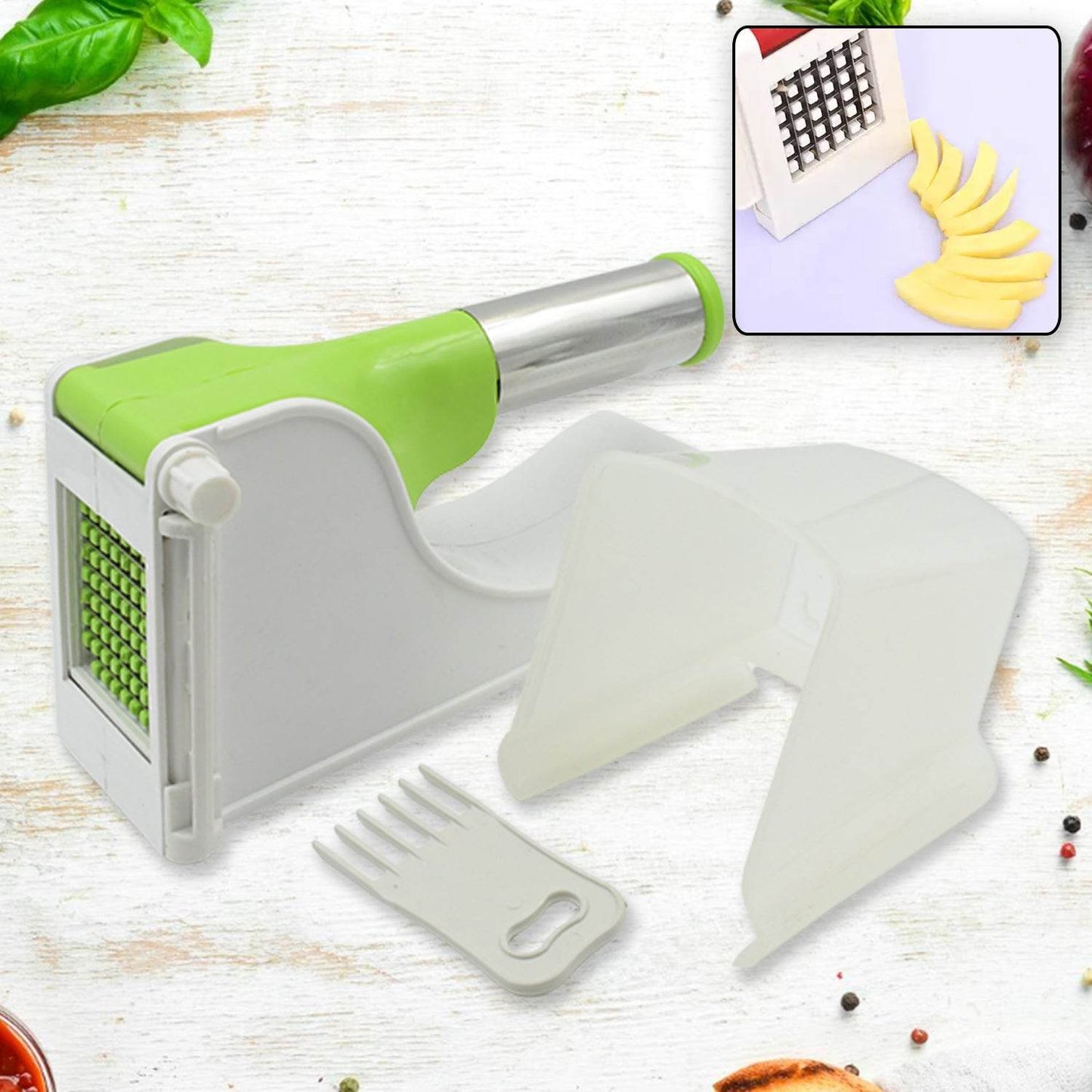 114 Virgin Plastic French Fry Chipser Potato Chipserpotato Slicer With Container - Best Deals at BeSh Deals®