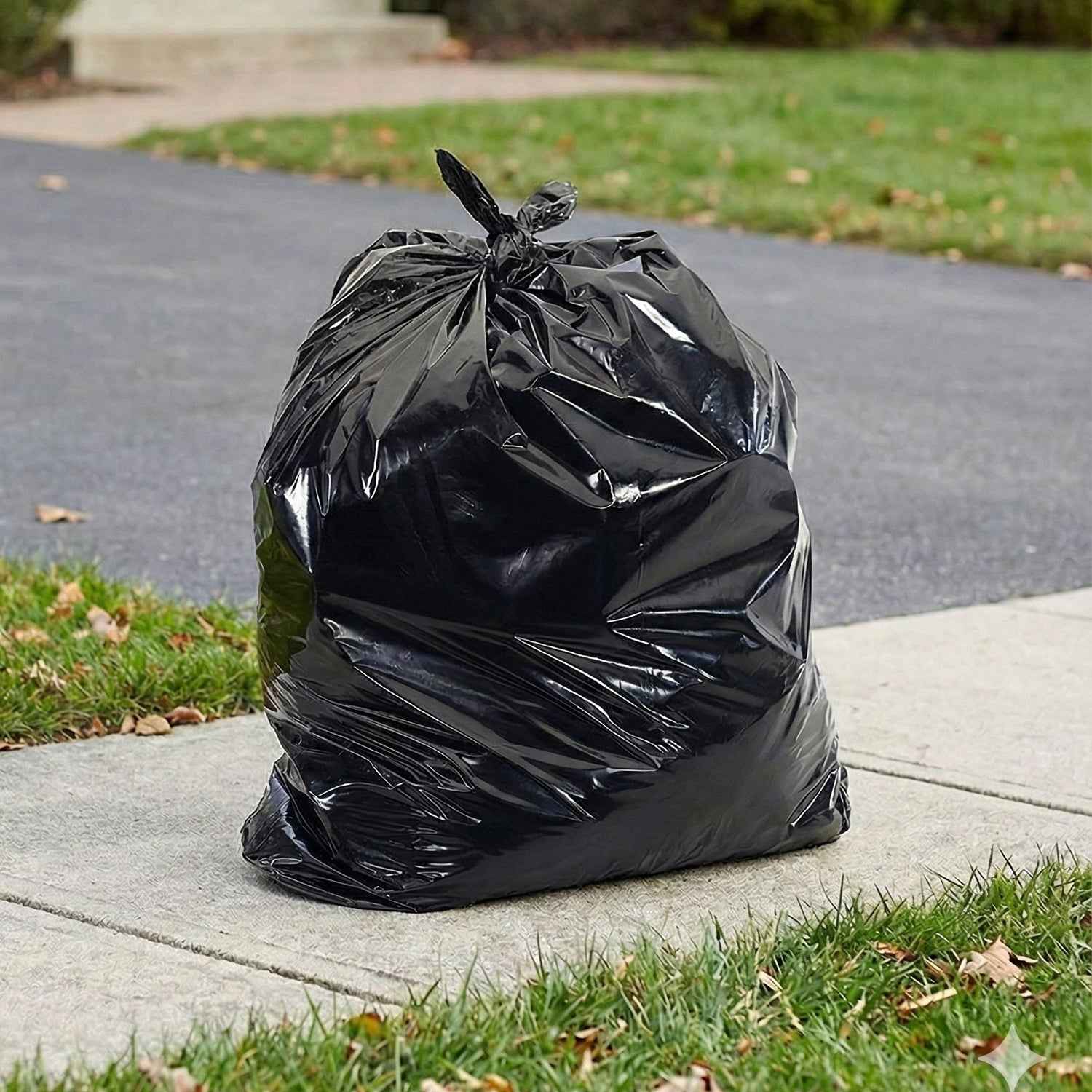 Heavy-duty Black Garbage Bag Roll For Home  Commercial Waste Disposal (1 Roll)