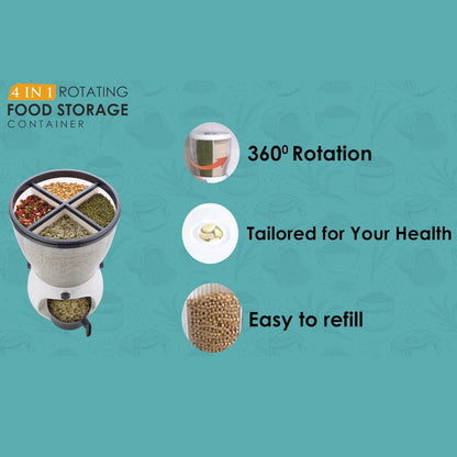 0127 4in1 Rice Dispenser Grain Storage Container Household Cereal Dispenser - Best Deals at BeSh Deals®