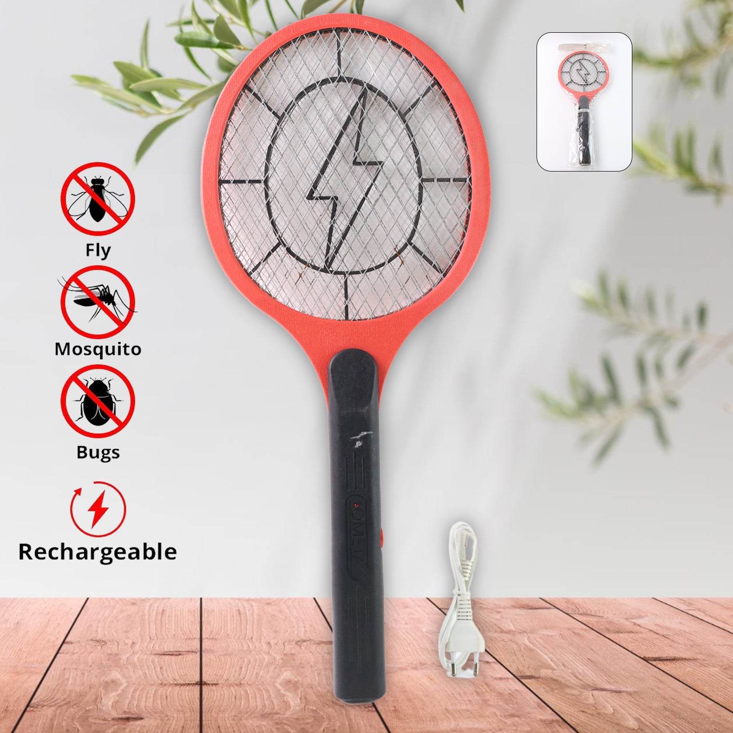 Red Rechargeable Electric Mosquito Killer Racket With Cable - Best Deals at BeSh Deals®