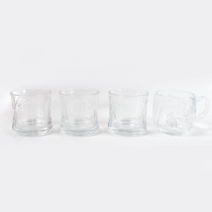 Glass 3 Pc Tumbler  1 Pc Cup Set (4 Pcs Set) - Best Deals at BeSh Deals®
