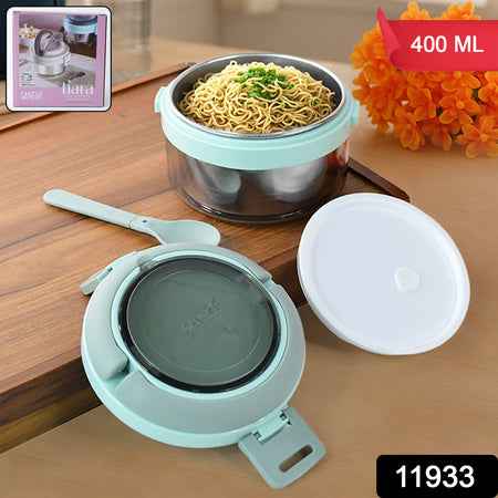 Ganesh Tiara 400Ml Stainless Steel Insulated Lunch Box With Leakproof Lid Folding Spoon - BeSh Deals®