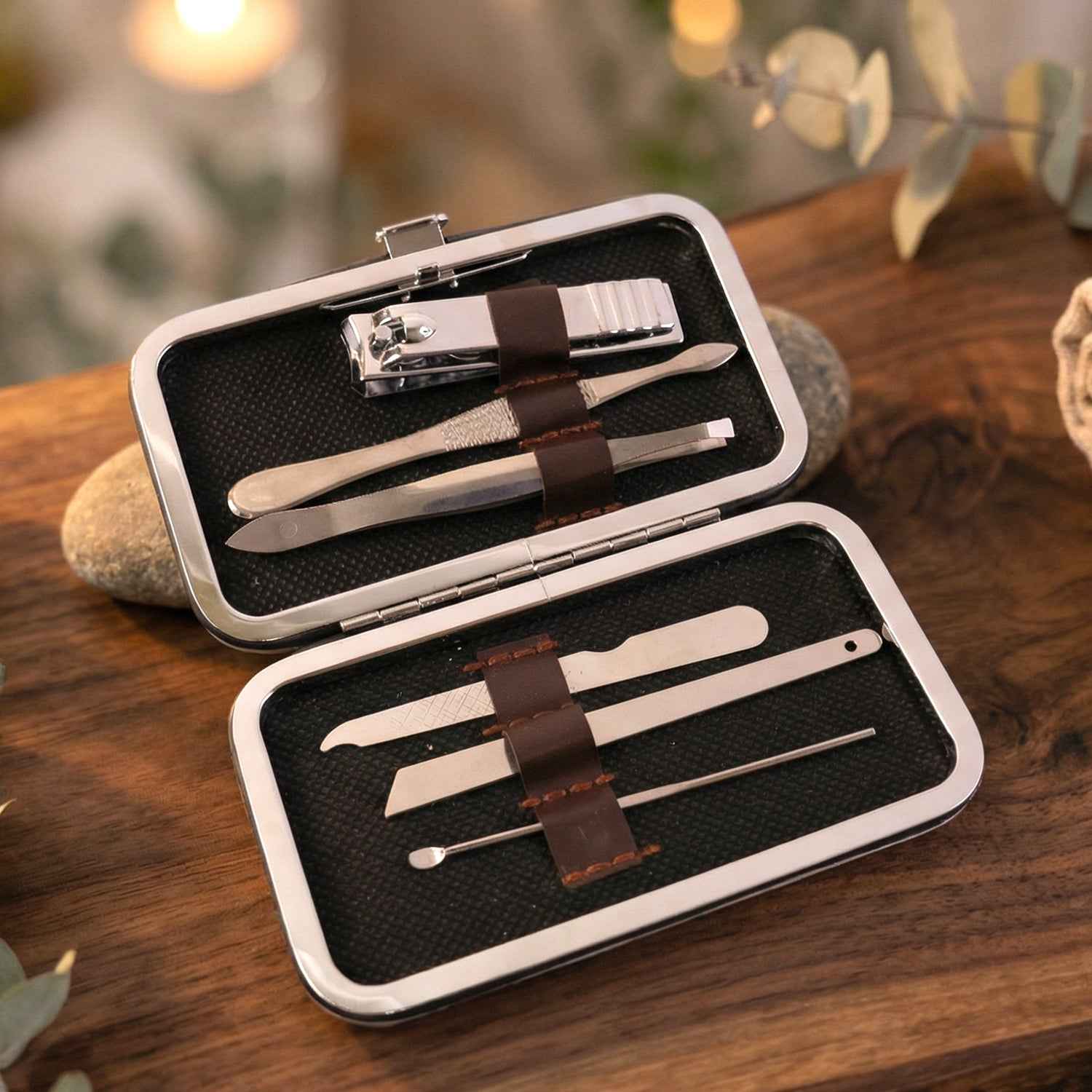 6 In 1 Premium Nail Care Manicure Pedicure Grooming Kit (1 Set)
