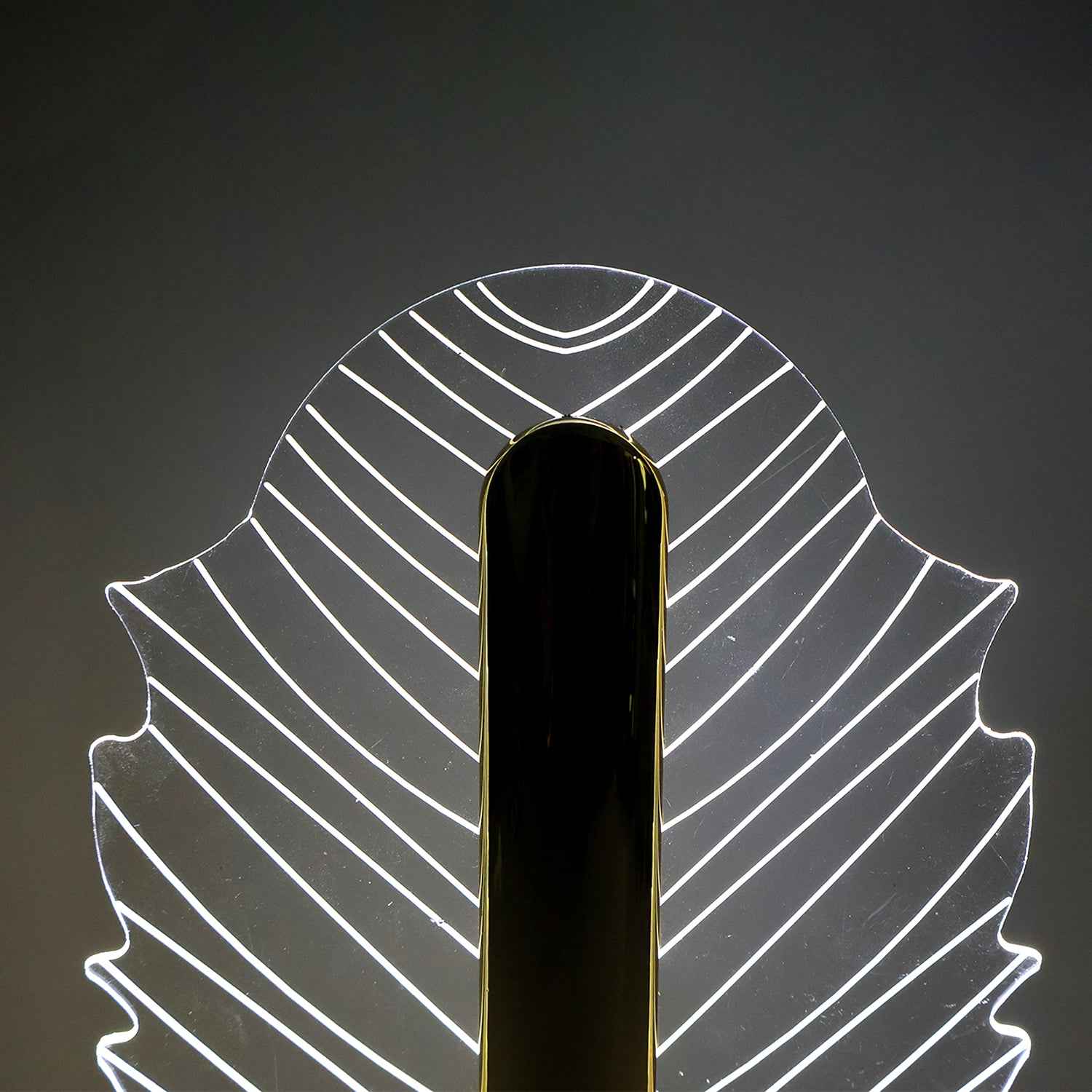 Premium Leaf Shape Crystal Table Lamp (1 Pc)