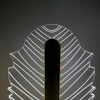 Premium Leaf Shape Crystal Table Lamp (1 Pc)