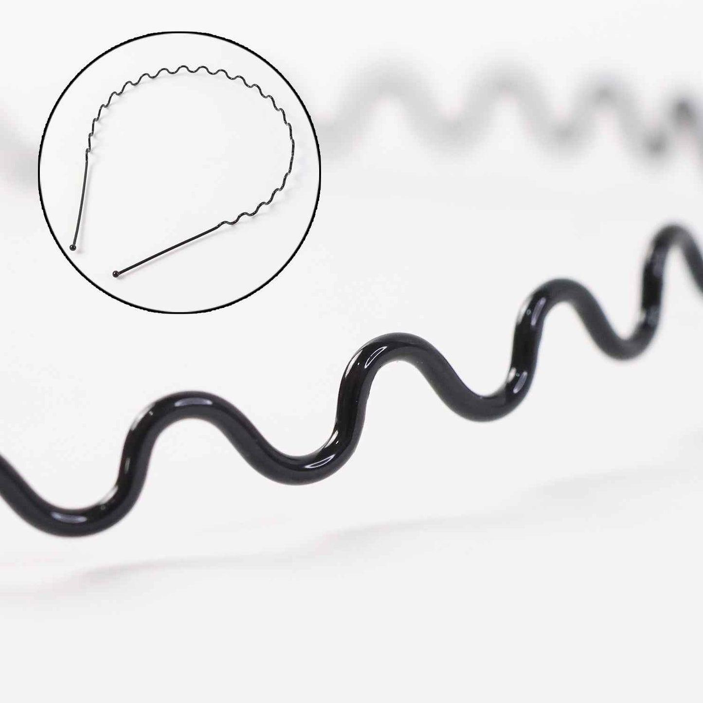 Premium Metal Wave Hair Bands For Men  Women (12 Pc)