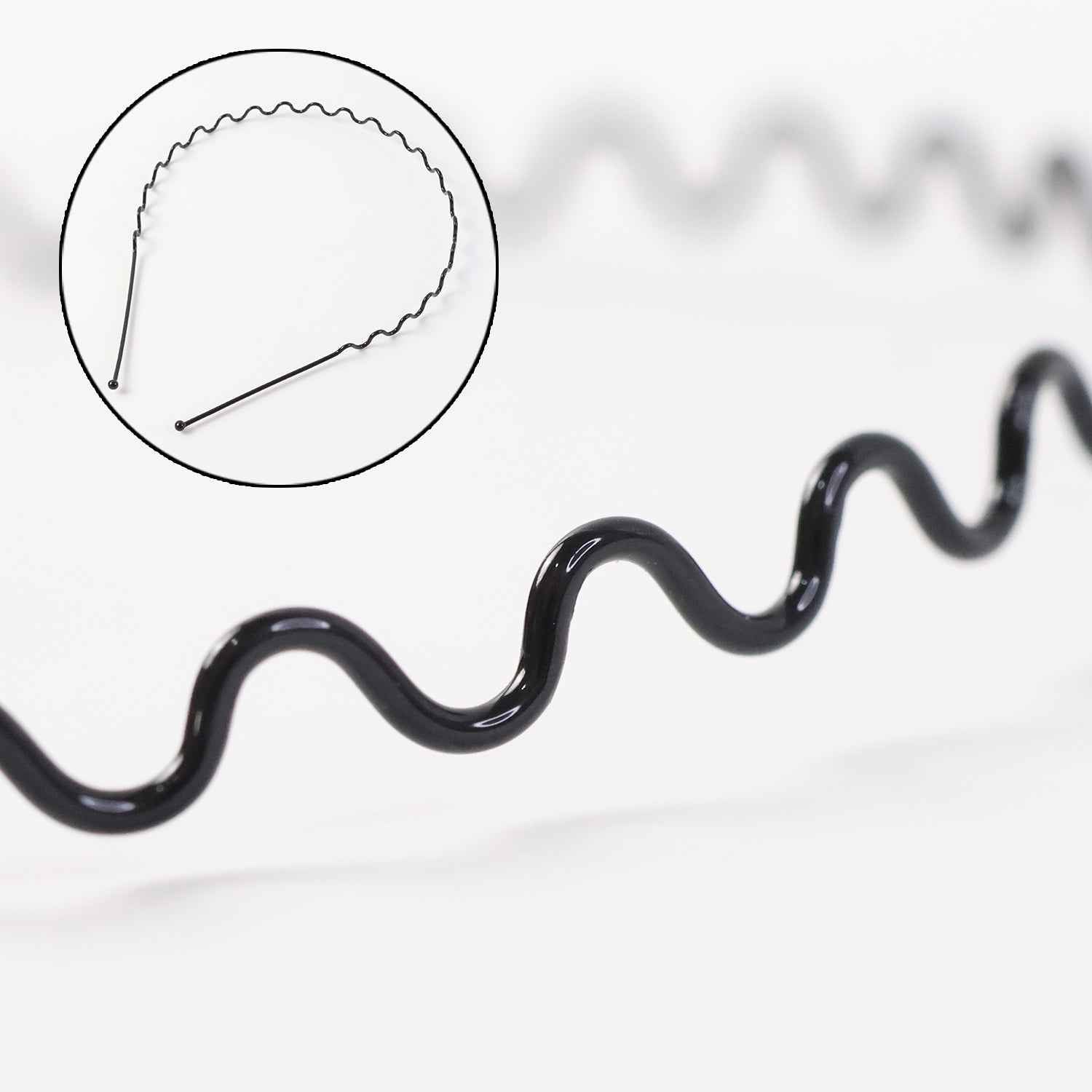 Premium Metal Wave Hair Bands For Men  Women (12 Pc)