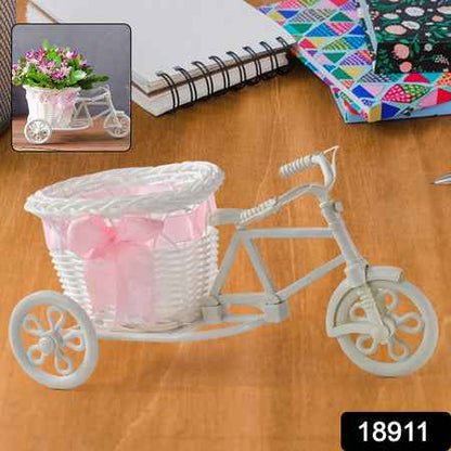 Plastic Cycle Flower Vases For Home Decor Bicycle Flower Pot Stand (1 Pc)