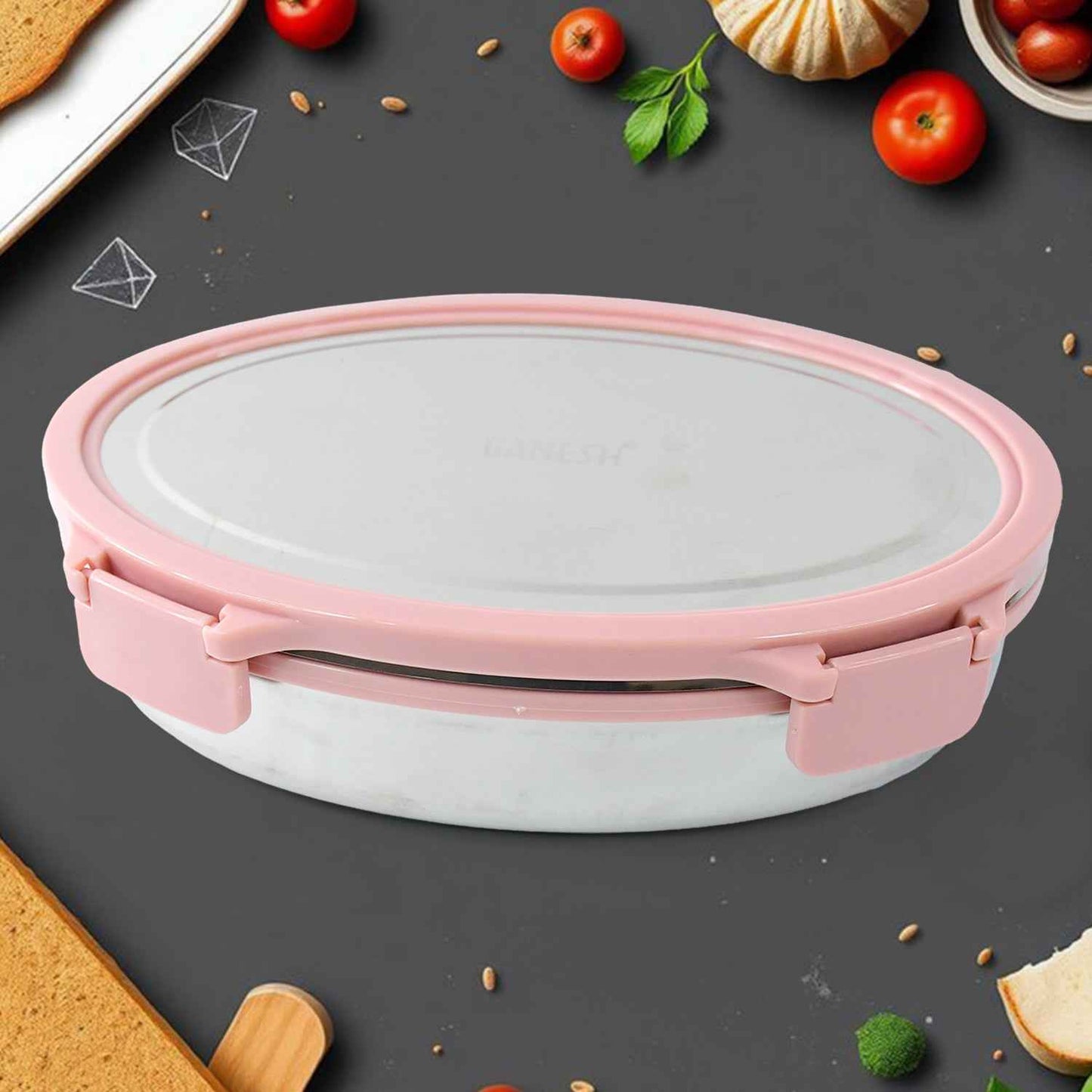Ganesh Classy 2 Piece Stainless Steel Lunch Box Set - BeSh Deals®