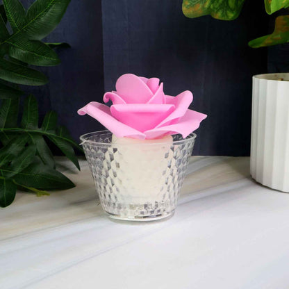 Rose Shaped Decorative Flameless Led Candles (12 Pc)