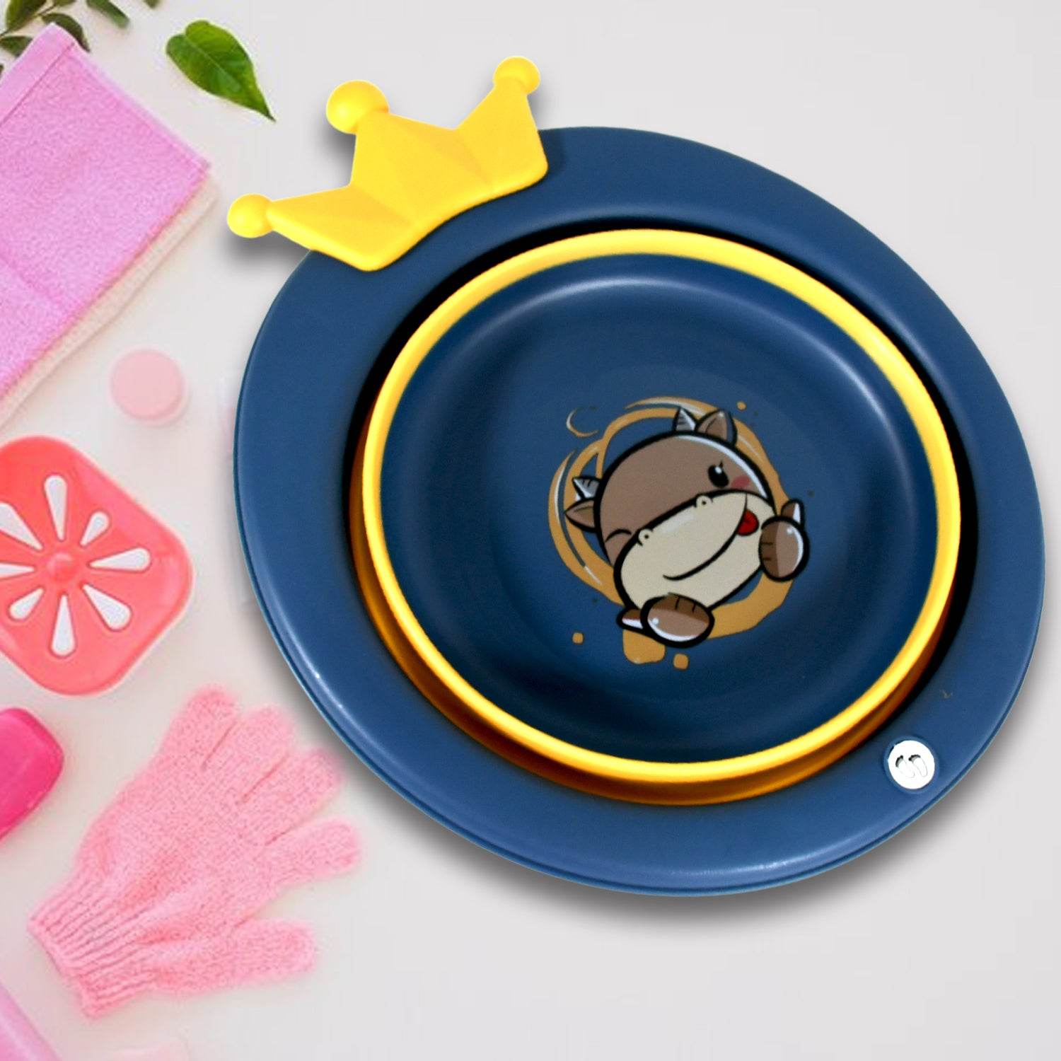 17514 Cartoon Shape Wash Basin Space Saving Multi Function Foldable Baby Wash Basin Easy Clean Lightweight Thicken For Washing Face For Home (33x31 Cm  1 Pc) - Best Deals at BeSh Deals®