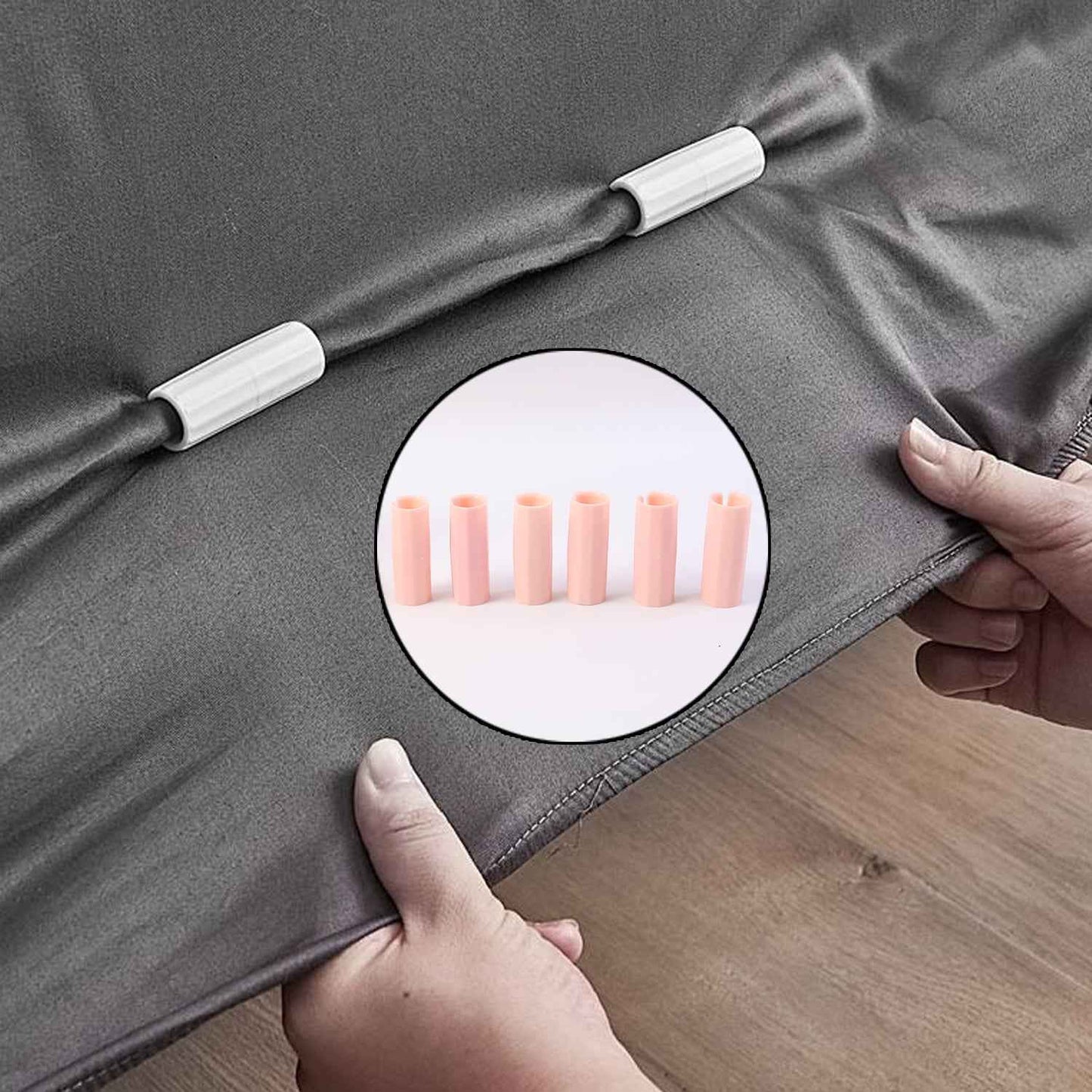 Universal Bed Sheet Holder Clip Set (Pack Of 6)