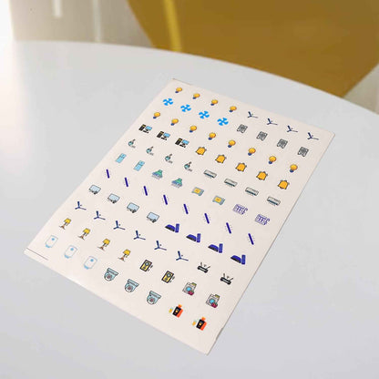 Pack Of 10 Sheet Smart Switch Icon Sticker Sheet (10 Sheet Multi Icons)