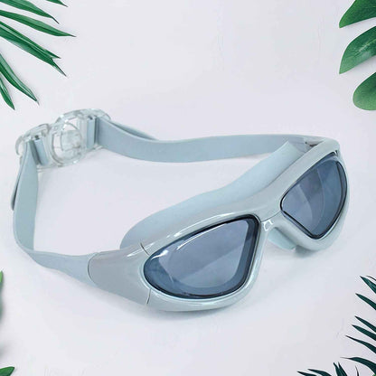 Premium Wide Vision Swimming Goggles With Protective Hard Case (1 Pc)