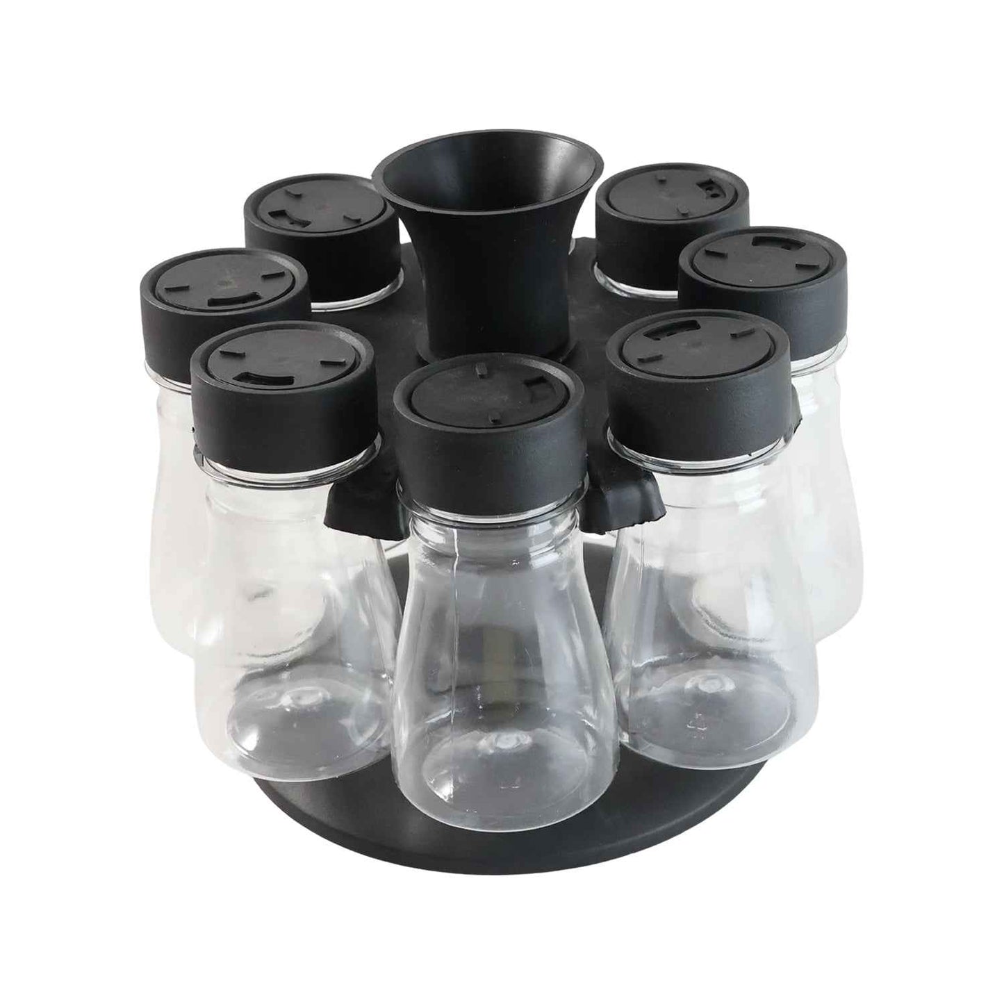 8 In 1 Revolving Plastic Spice Rack Set With Rotating Stand