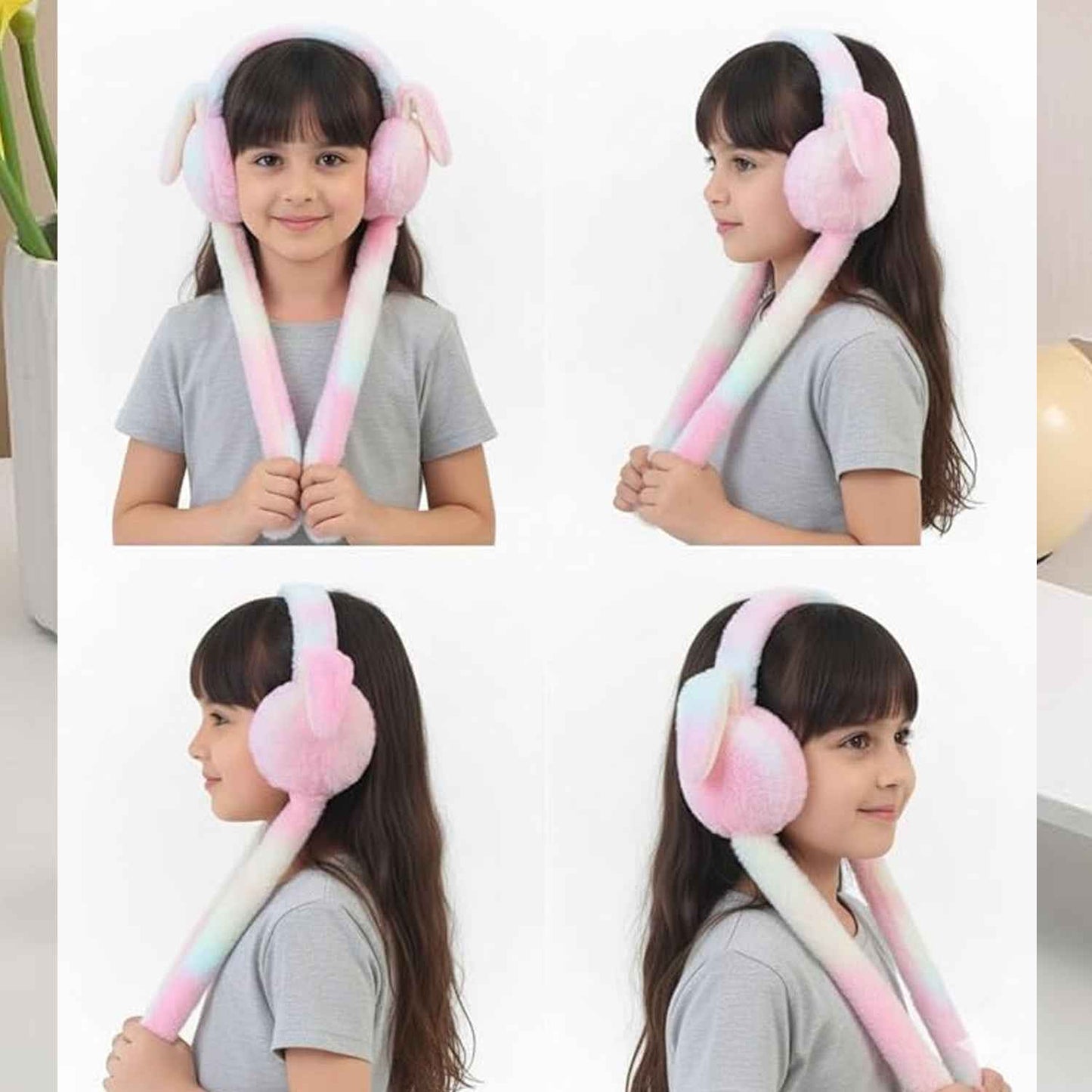 Soft Plush Winter Earmuffs For Kids (1 Pc)