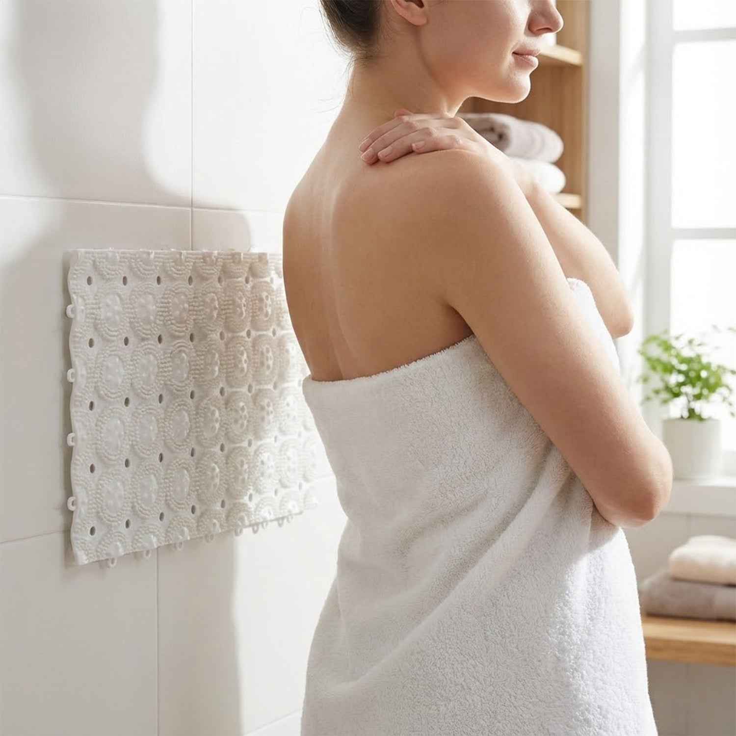 Anti-slip Bathroom Massage Mat With Suction Cups (33  21 Cm  4 Pc)