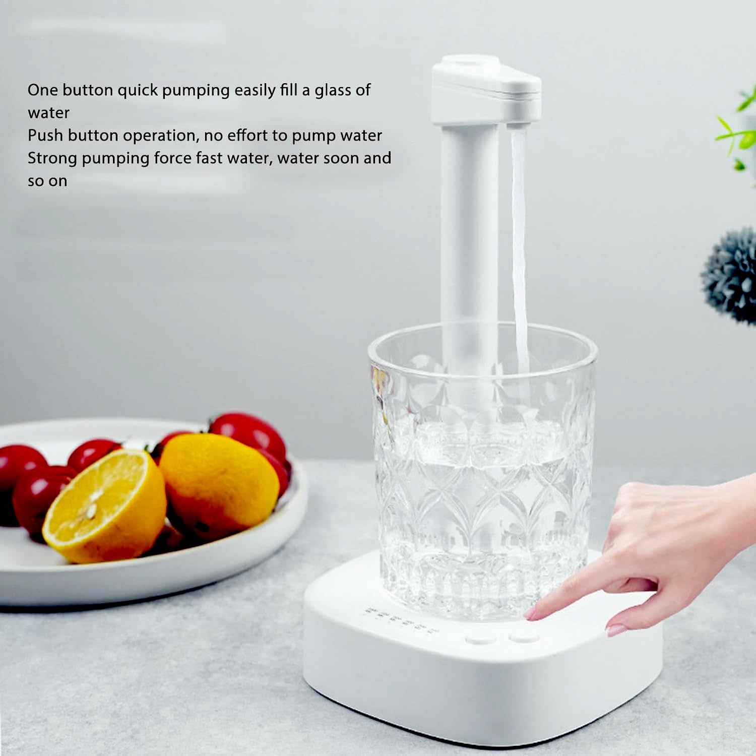 8864 Usb Charging Desktop Water Bottle Dispenser Intelligent Desktop Water Pump With Small Pipe One Button Operation Smart Table Bedside Water Dispenser Desk Water Dispenser For Home Office Outdoor Camping