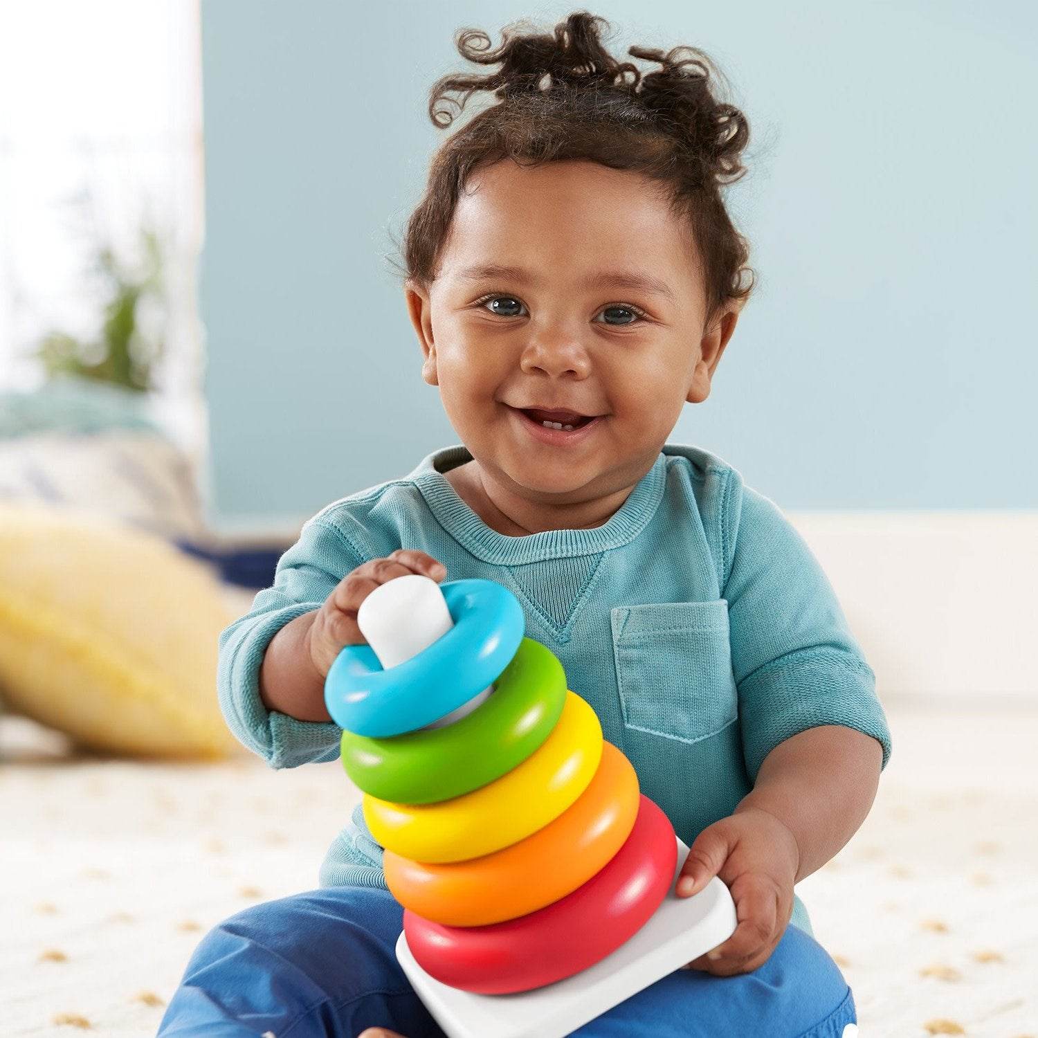 8016 Plastic Baby Kids Teddy Stacking Ring Jumbo Stack Up Educational Toy 7pc - Best Deals at BeSh Deals®