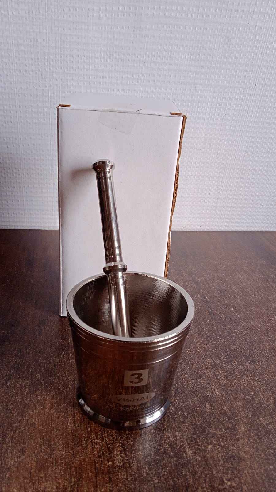 Heavy Duty Stainless Steel Mortar And Pestle Set For Kitchen Khalbatta Set (2 Pc Set)