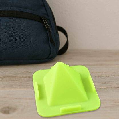 Virgin Mobile Accessories Universal Portable Four-sided Pyramid Shape Desktop Table Mobile Holder Stand (1 Pc)