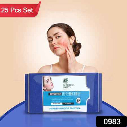 Refreshing Wet Wipes For Face  Facial Cleansing  Refreshing  Skin Hydration Soothing For Skin  Ph Balance  Alcohol Free  Nourishing With Fruit Extract  25 Wipes