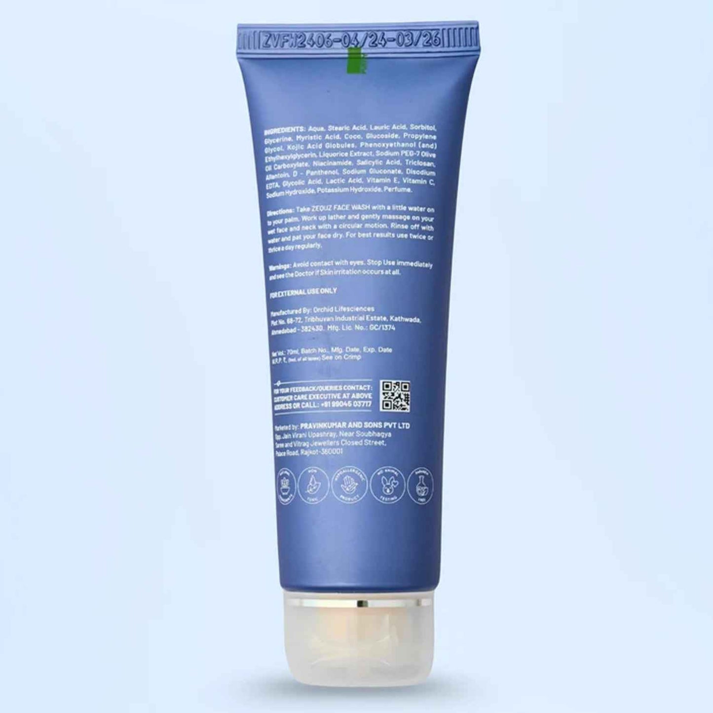Zequz Vitamin C + E Brightening Face Wash - (1 Pc  70 Ml)