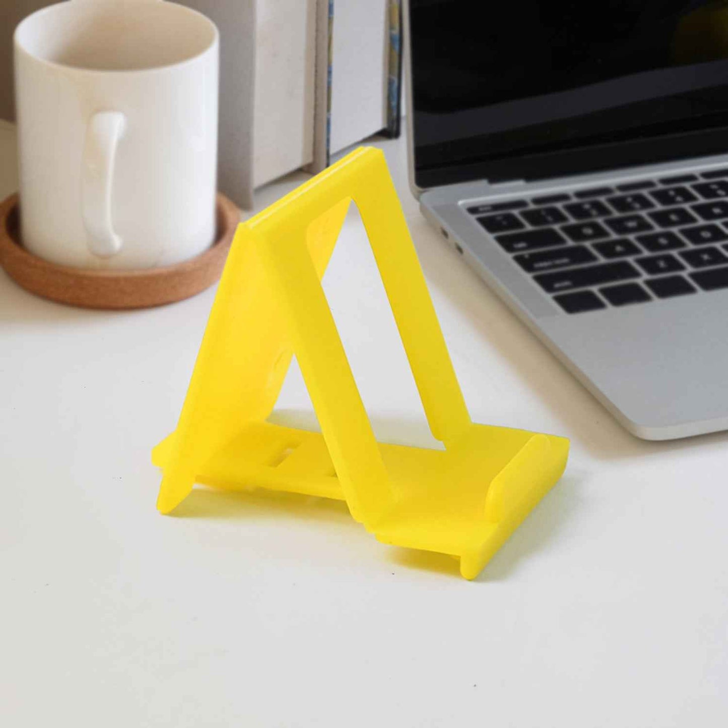Adjustable Foldable Plastic Mobile Phone Stand (1 Pc  Mix Color)