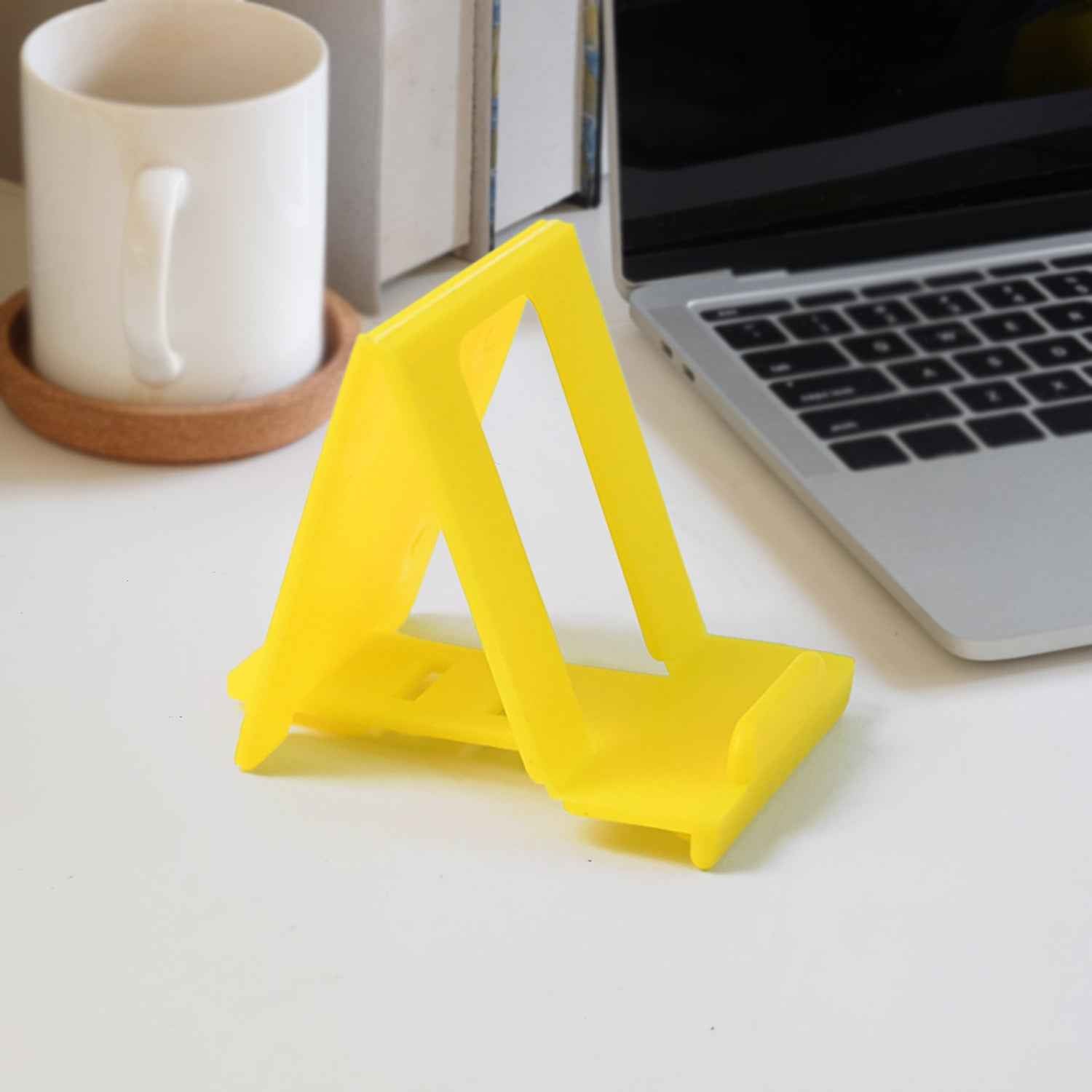 Adjustable Foldable Plastic Mobile Phone Stand (1 Pc  Mix Color)