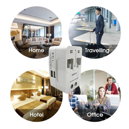 12671 All-in-one Universal Worldwide Travelling Ac Adaptor Plug (Au  Uk  Us  Eu) International Power Charger Electric Usb Power Plug Socket Adapter Converter (1 Pc) - Best Deals at BeSh Deals®