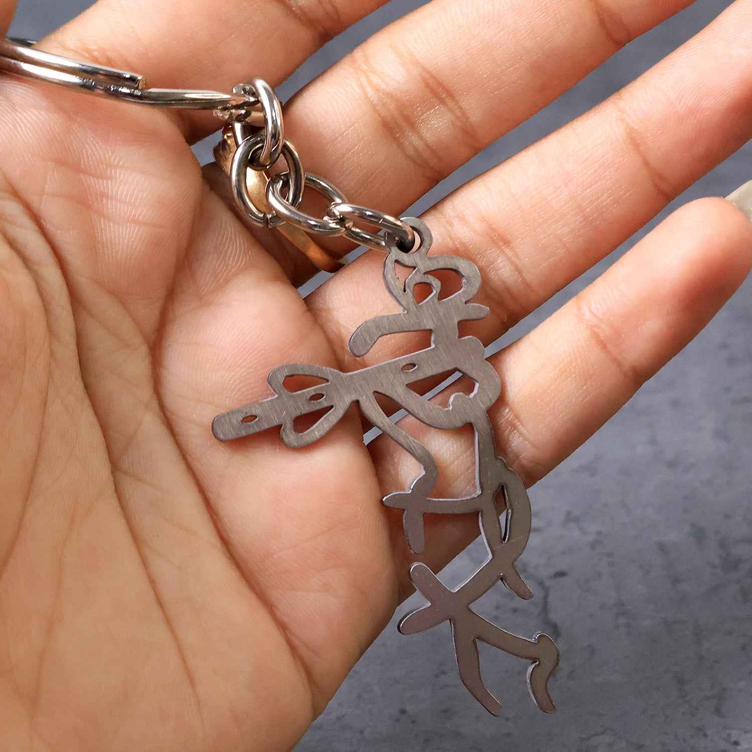 Divine Krishna Flute Design Metal Keychain (1 Pc)