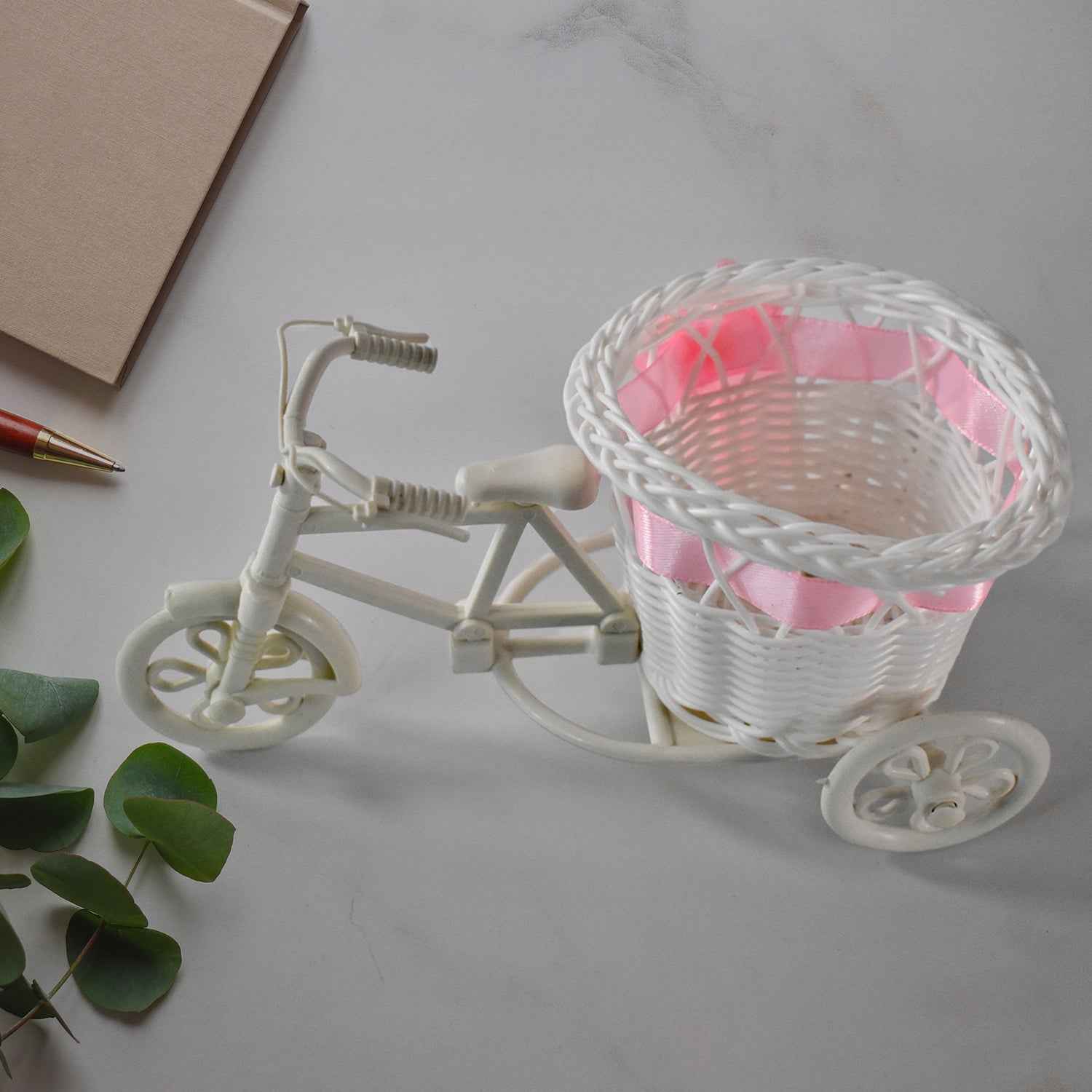 Plastic Cycle Flower Vases For Home Decor Bicycle Flower Pot Stand (1 Pc)