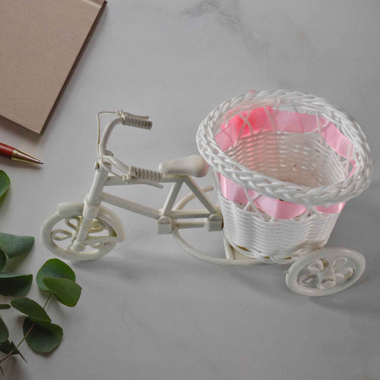 Plastic Cycle Flower Vases For Home Decor Bicycle Flower Pot Stand (1 Pc)