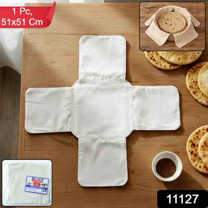 Pure Cotton Roti Mate Cloth Round Roti Cover (51  51 Cm 1 Pc)