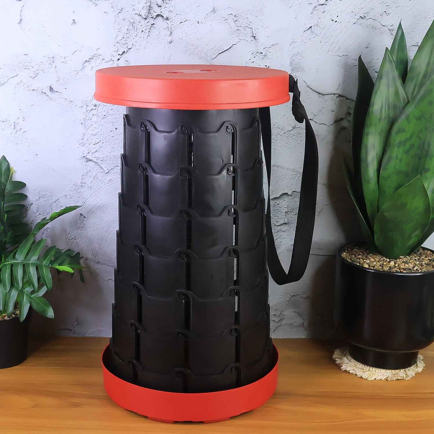 Adjustable Portable Telescopic Folding Stool (1 Pc)